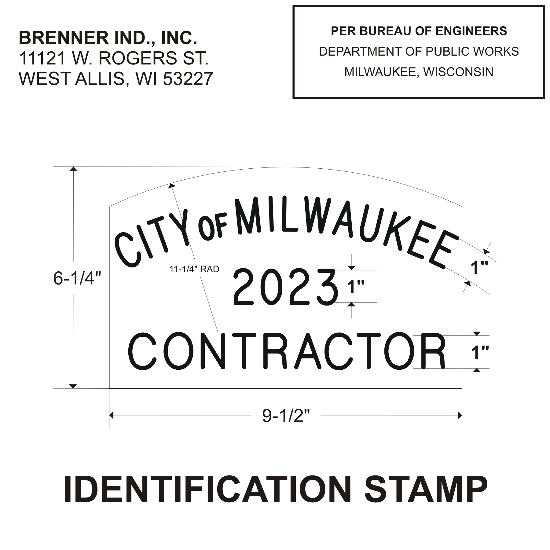 Concrete Name Stamps - CF400